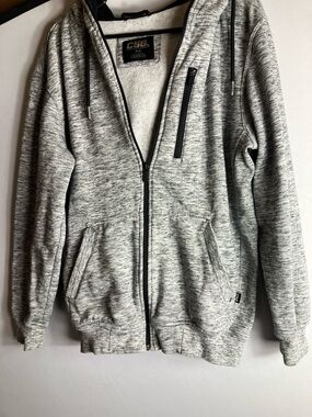 CSG Men’s Heather Gray Full-Zip Hooded Sweater